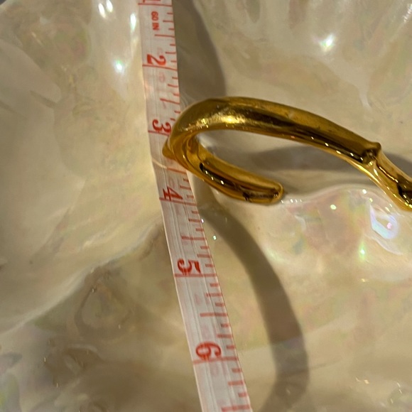 Vintage CG iridescent 22 Kt Gold Handle Divide Candy Dish / Nut/Serving Bowl - Picture 5 of 7